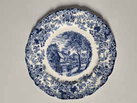 Engels blauw Johnson Bros Mill Stream Ontbijtbord 20 cm