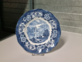 Engels blauw Enoch Wedgwood Lochs of Scotland diep pasta curry bord 22,5 cm