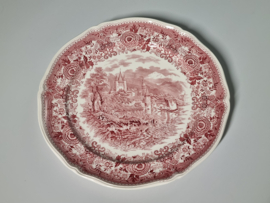 Villeroy en Boch Burgenland rood Pannenkoekenbord Gebaksbord 31 cm