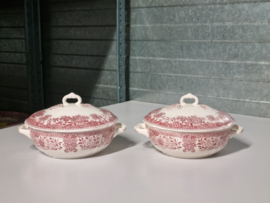 Villeroy en Boch Burgenland rood set 2x kleine Dekschaal Terrine
