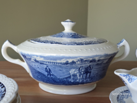Boerenhoeve blauw Societe Ceramique Eetservies 6 personen