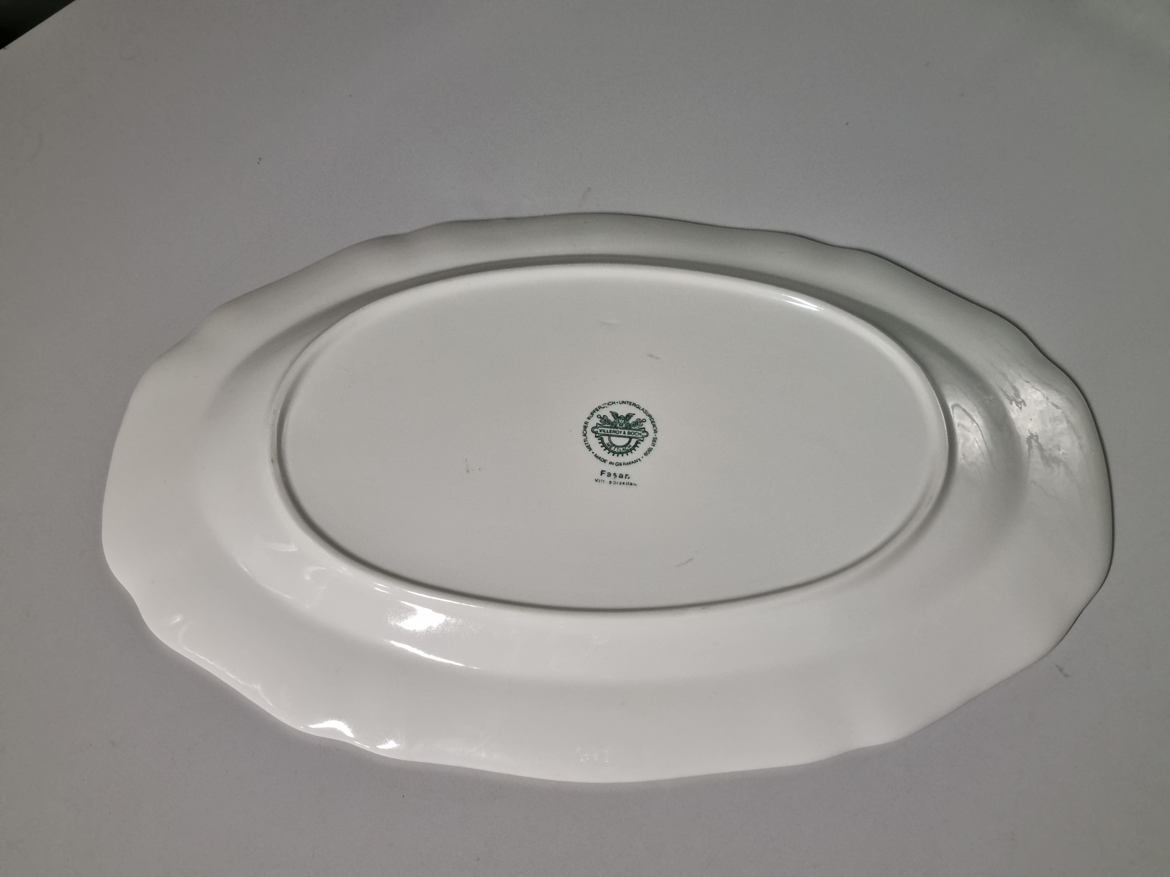 Villeroy en Boch Fasan groen Schaal ovaal 42 cm