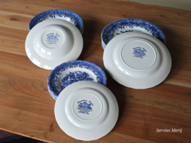Engels blauw Grindley Country Style set 18 borden