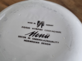 Vintage Figgjo Flint Norway decor Menu set 6x Serveerschaaltje met greep 13 cm