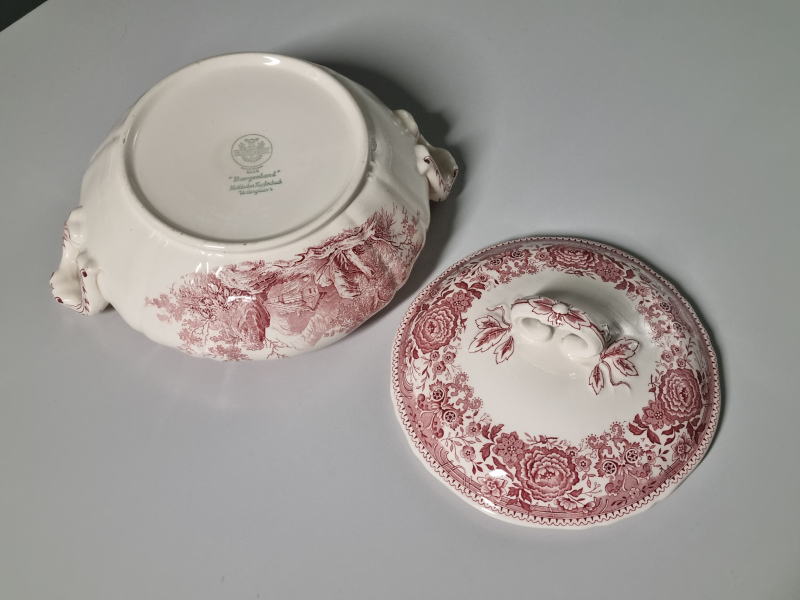 Villeroy en Boch Burgenland rood Dekschaal Terrine zonder uitsparing lepel
