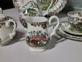 Engels bruin Jachtservies Myott's Country Life Koffieservies Ontbijtservies 2-pers.