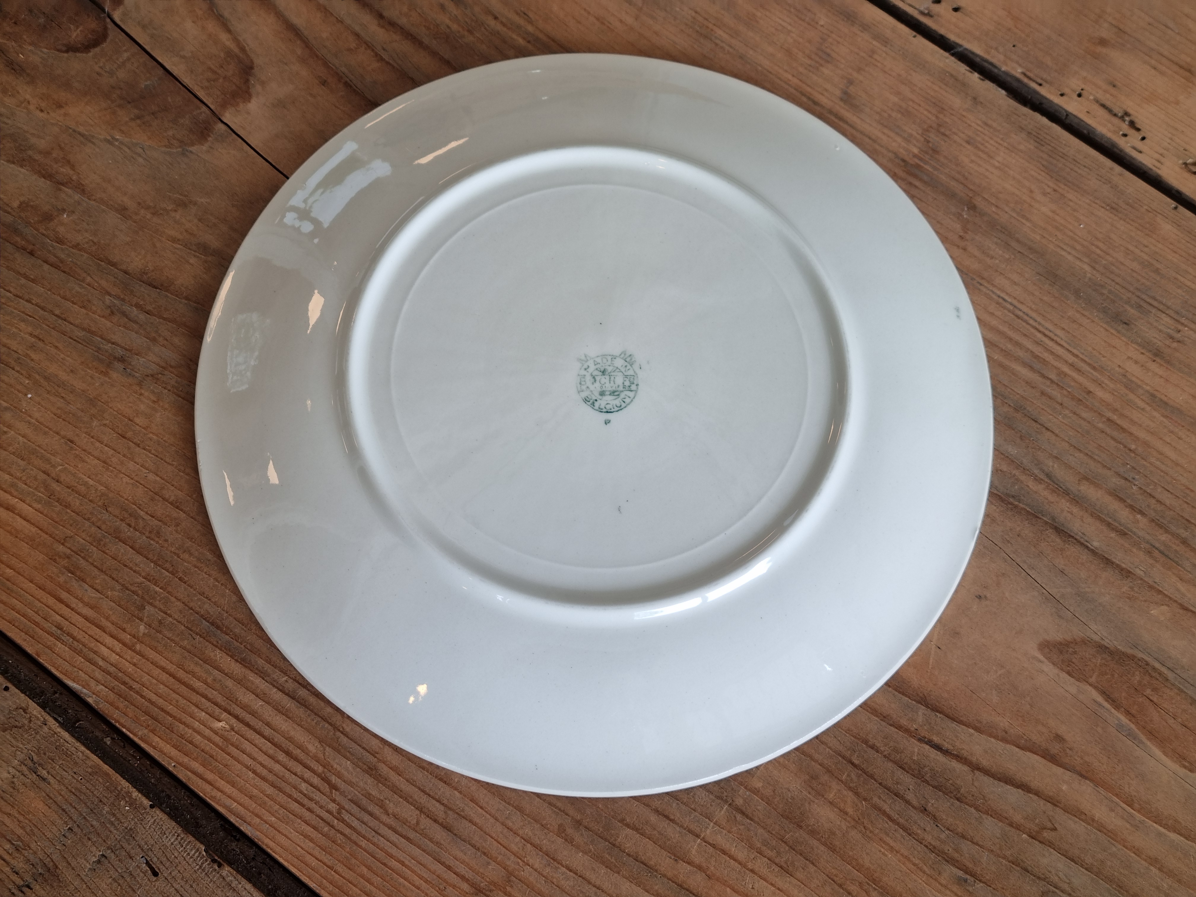 Boch Belgium Malines landschap zwart diep plat dinerbord 23 cm