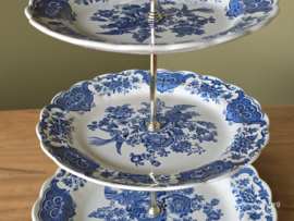 Engels Ridgway Windsor blauw Etagere 3-laags