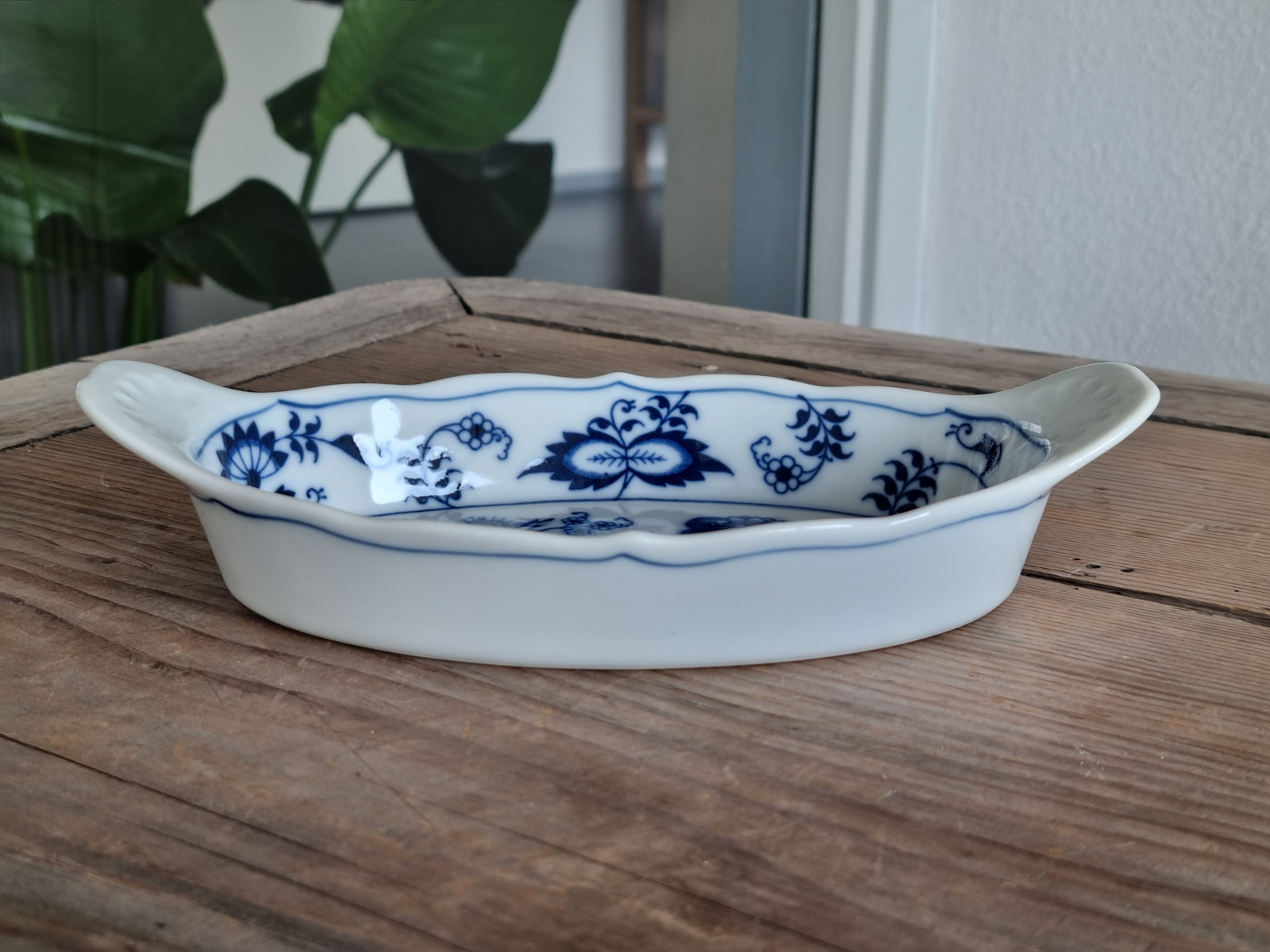 Blue Danube set van 6x serveerschaaltje met greepjes 20,5 cm