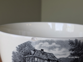 Landschap Zwart Société Céramique hoge ronde schaal 23 cm (chip aan bovenrand)