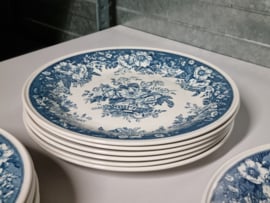 Verkocht = Villeroy & Boch Balmoral blauw serviesset 20 delig