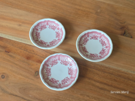 Villeroy en Boch Fasan rood set 3x Theezakjeslegger 7,5 cm