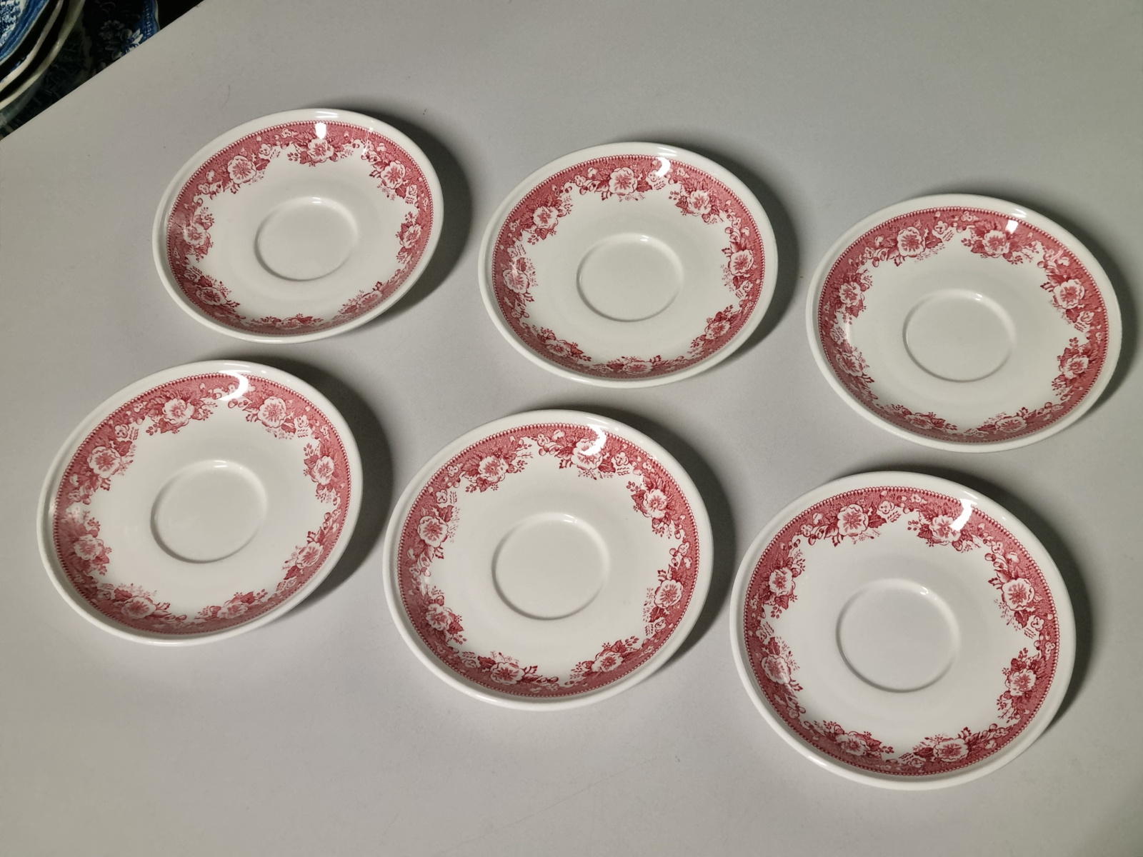 Villeroy en Boch Balmoral rood set 6x kop en schotel