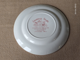 Engels rood Grindley Country Style gebaksbord 17,5 cm