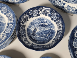 Engels blauw Enoch Wedgwood Lochs of Scotland serviesset 23 delig