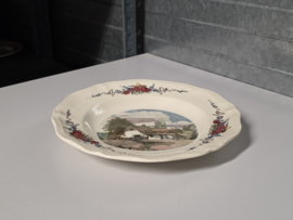 Frans Sarreguemines Obernai diep bord 25 cm (schuurtje)