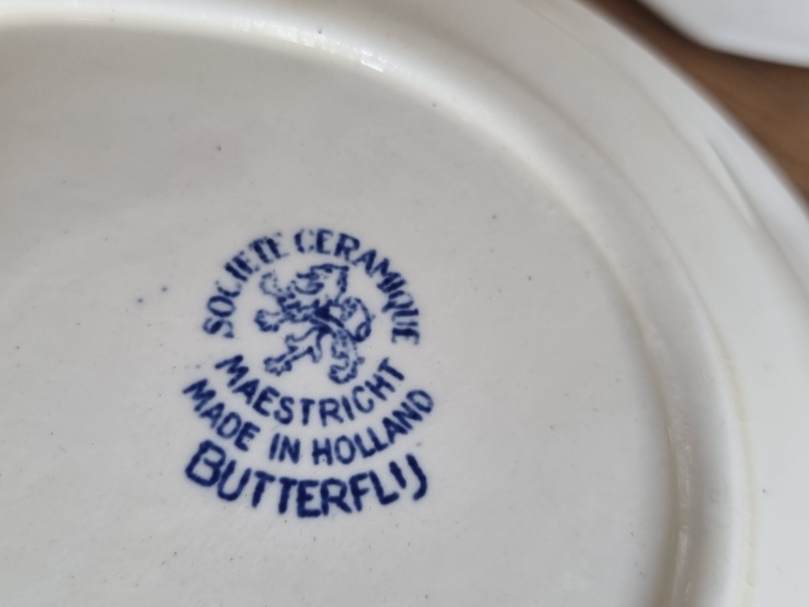Societe Ceramique Butterflij serveersetje 6 personen