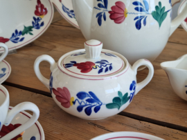 Oud Boerenbont Regout Royal Sphinx koffieservies 6 personen