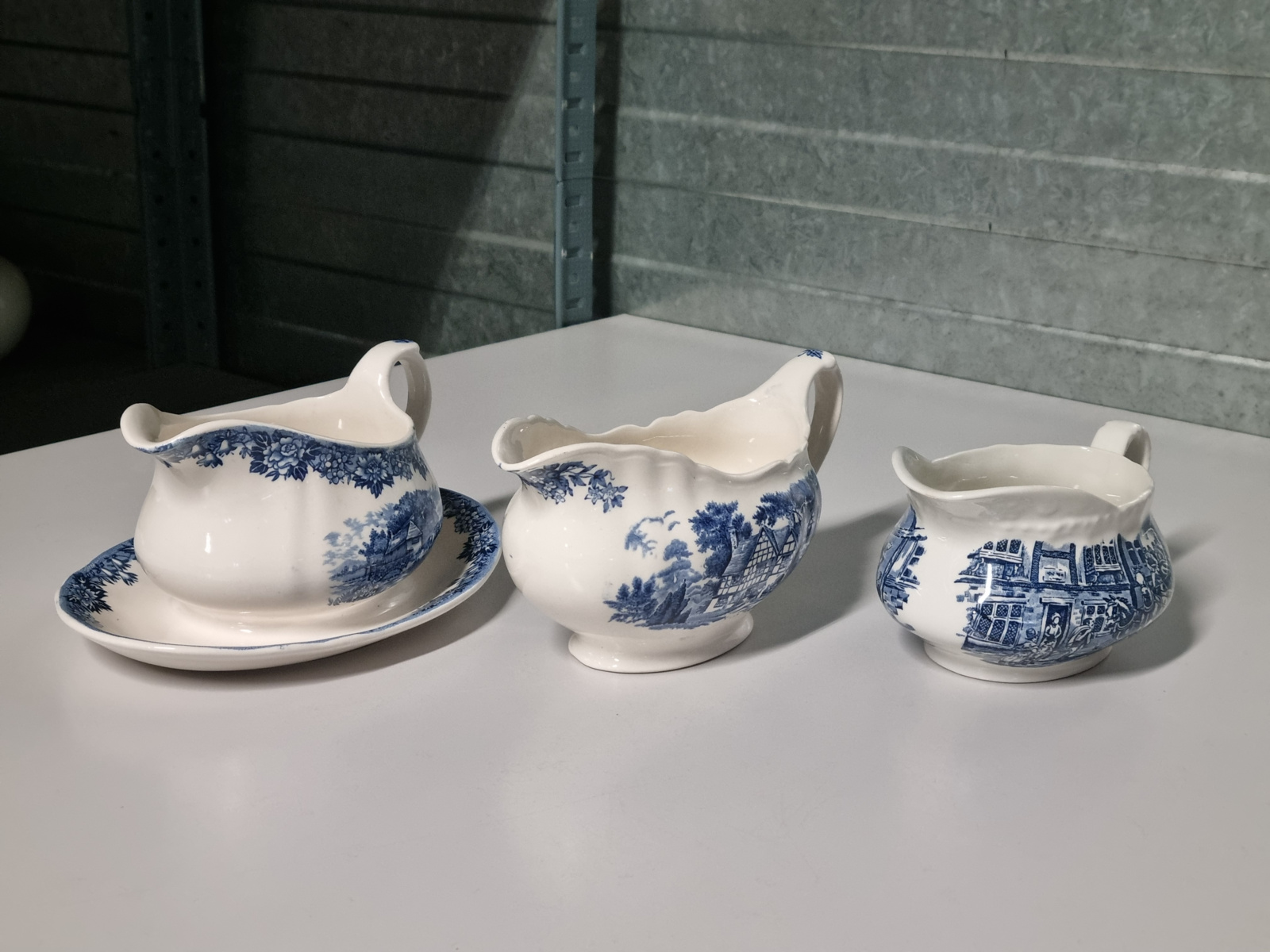 Engels blauw Set 3x mix & match sauskommen