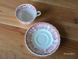 Copeland Spode's Pink Rhine koffie of thee kop en schotel