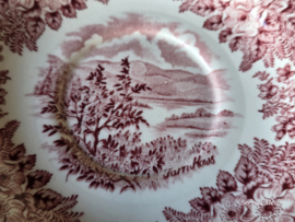 Engels rood English Ironstone Tableware EIT kop en schotel (Tam Hows)