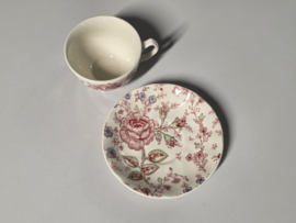 Johnson Bros Rose Chintz Thee Kop en schotel 9 cm