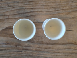 Societe Ceramique set 2x eierdopje hoog model creme