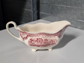 Engels rood  Johnson Bros Old Britain Castles sauskom met oor