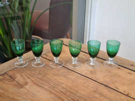 Max Verboeket Maastricht Carnaval K5 Set 6x Borrelglaasje Roemer donkergroen