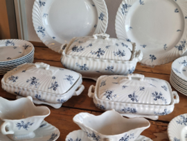 Petrus Regout Riva donker blauw compleet servies 8-personen