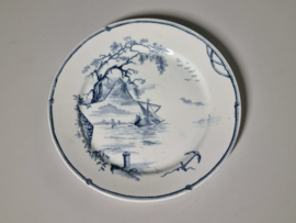 Petrus Regout Marines donker blauw Plat Dinerbord 23,5 cm (ronde model - afb. ster)
