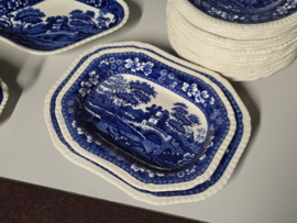 Engels blauw Spode's Tower blauw Compleet eetservies 18 persoons