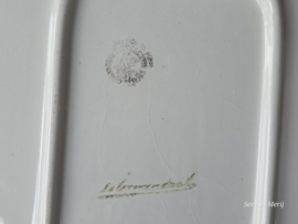 Societe Ceramique Schrijfnamendecor decor Bloemendaal Dienblad (met chip)