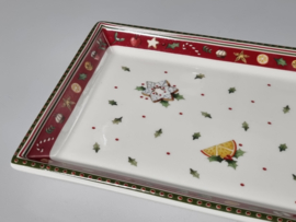 Villeroy en Boch Kerstservies decor Christmas Toys Delight rechthoekige schaal 39,5 cm