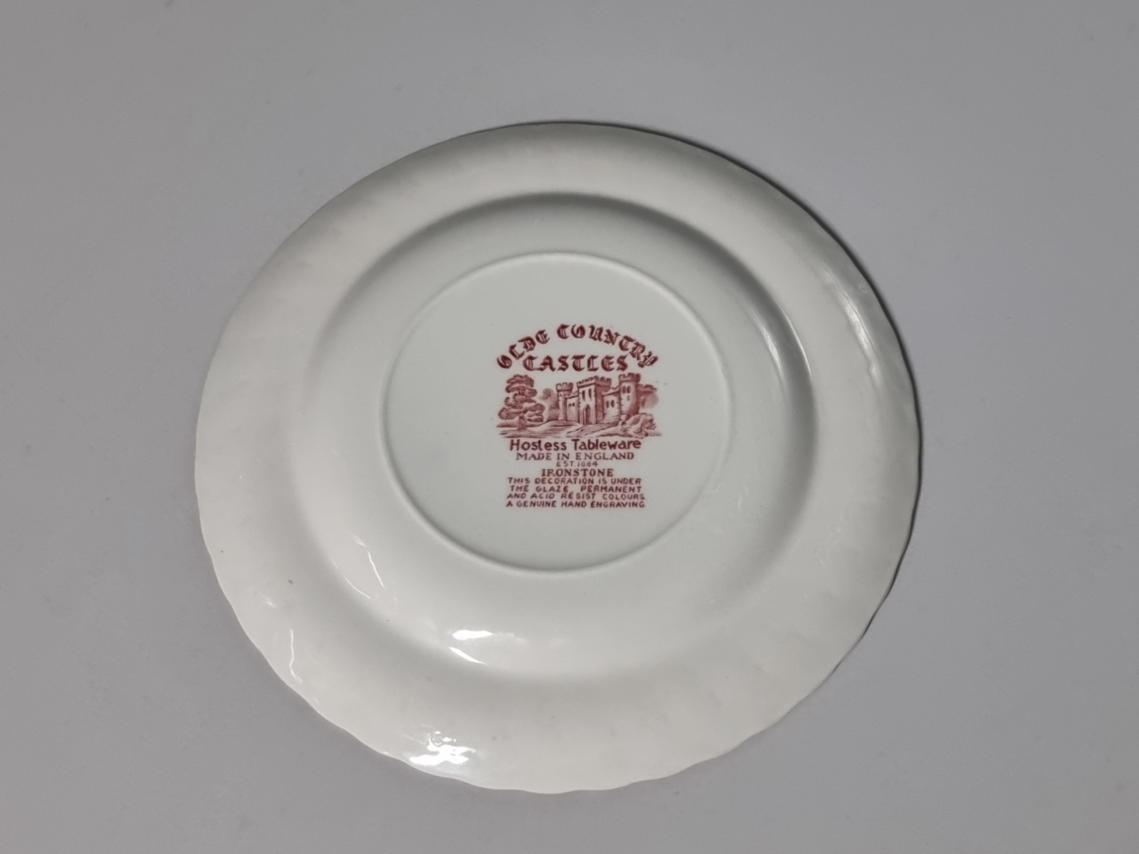 Engels rood Olde Country Castles Ontbijtbord 20 cm