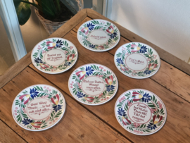 Set 6x wandbord Boerenbont Handelsmerk Nederland