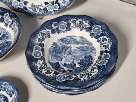 Engels blauw Enoch Wedgwood Lochs of Scotland serviesset 23 delig