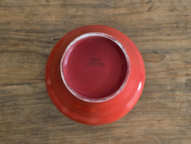 Vintage Vaasje Mosa Maastricht Art Deco rood bruin