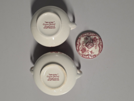 Engels rood Crown Ducal Bristol Roomstel (kleiner model)