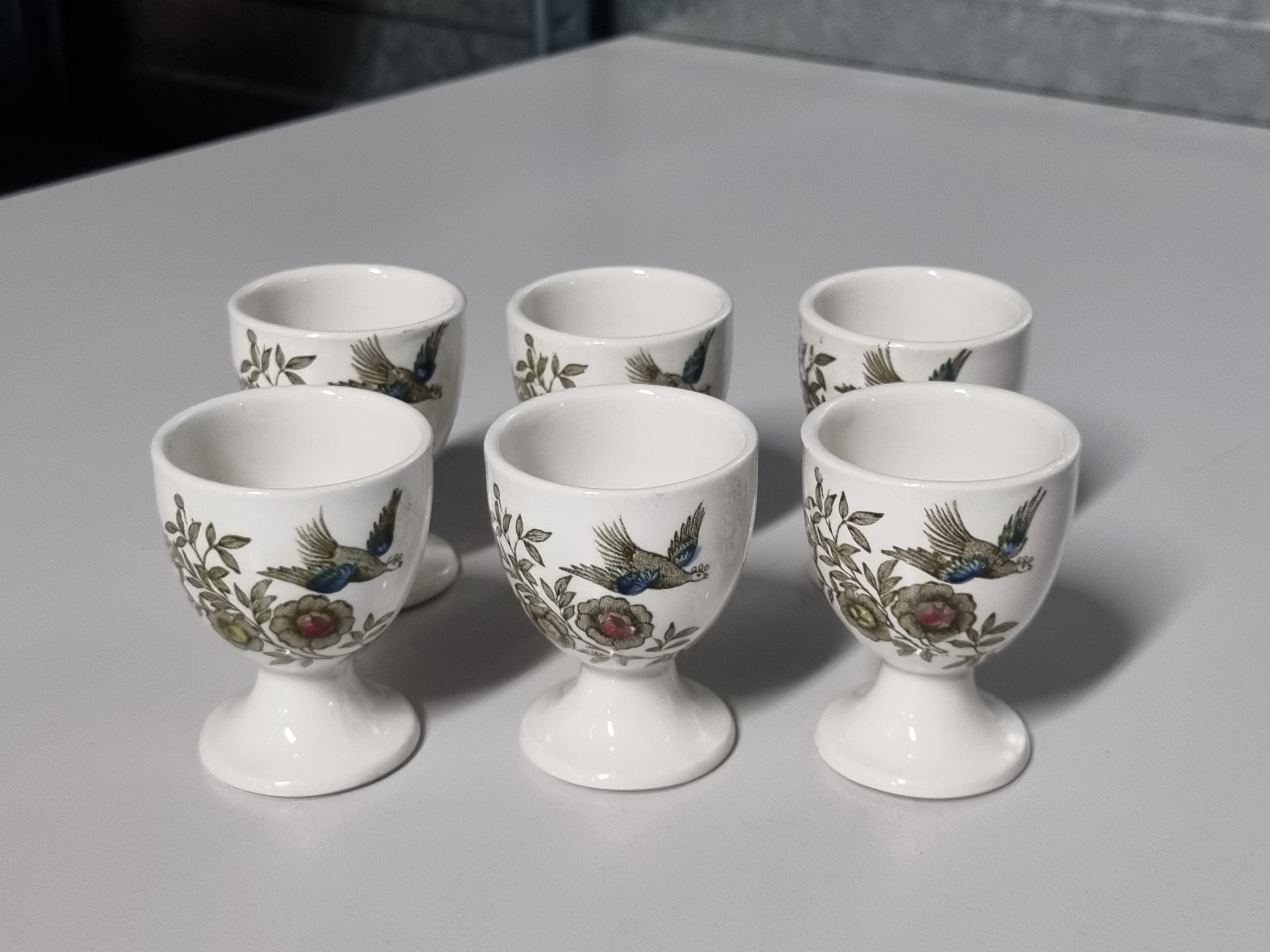 Engels Ridgway Windsor groen gekleurd set 6x eierdop