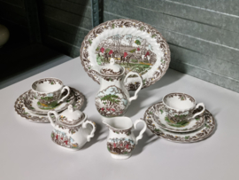 Engels bruin Jachtservies Myott's Country Life Koffieservies Ontbijtservies 2-pers.