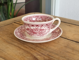Regout Castillo Old England rood Koffieservies Theeservies 4-pers.