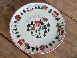Engels Mason's Christmas Village 1983 Kerstservies Serveerplateau 31 cm