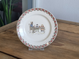 Frans Sarreguemines Enfants plat Bordje 16 cm (afb. aan tafel)