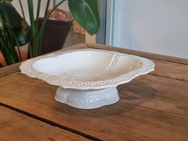 Authentic Leeds Pottery Tazza op lage voet (vierkant)