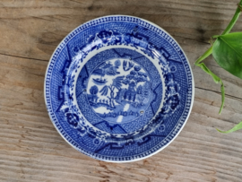 Societe Ceramique decor Willow blauw Onderbordje voor Jampotje of Snoeppotje 14 cm