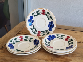 Boerenbont 418 Societe Ceramique set 6x  Kop en Schotel (kleiner model)