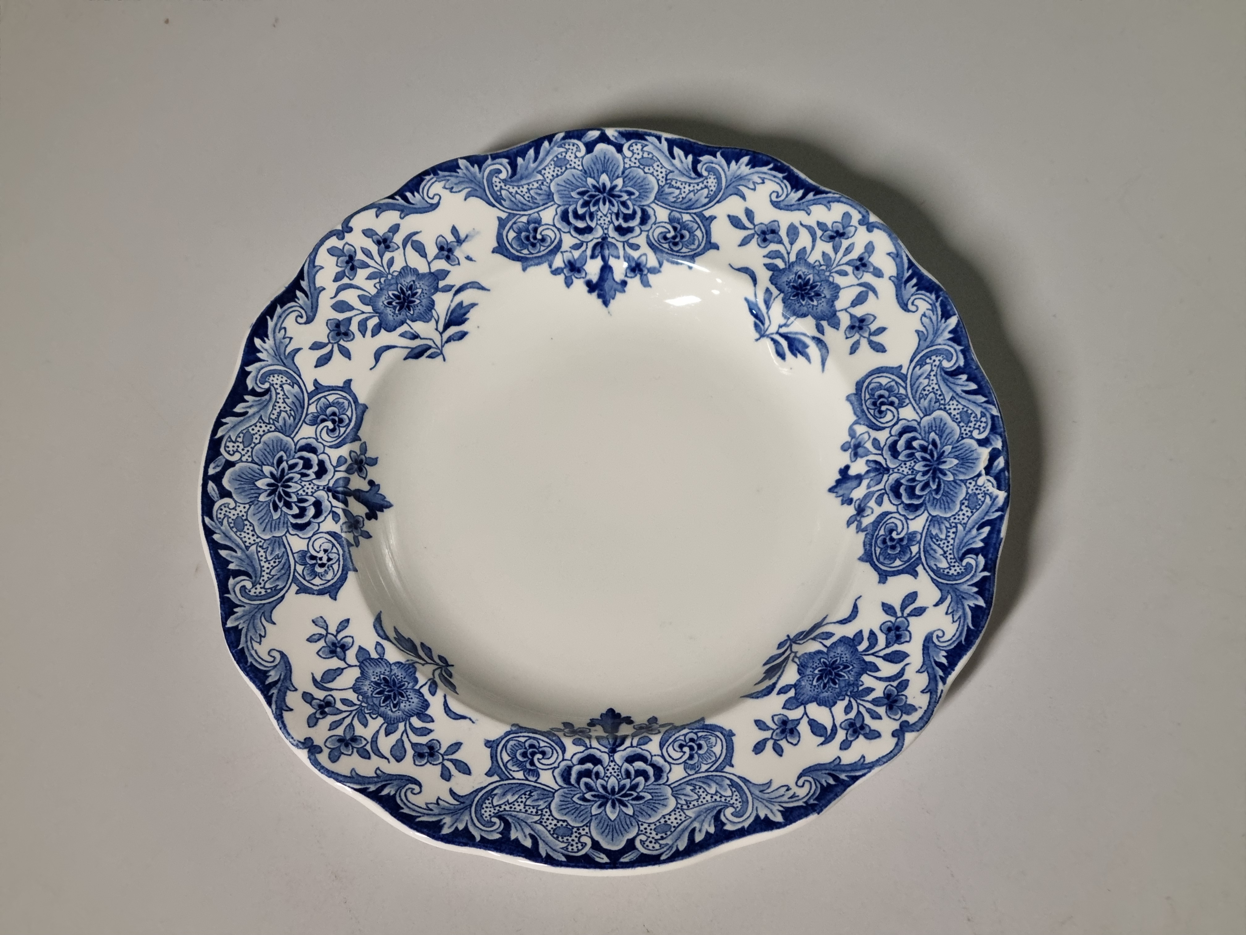 Boch BFK decor Dordrecht blauw diep pasta curry bord 25,5 cm