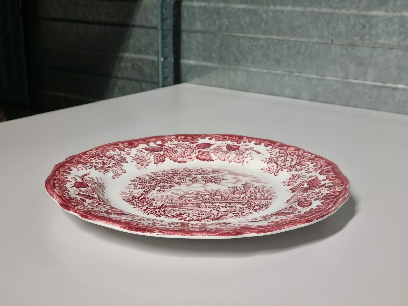 Engels rood English Style plat dinerbord 26 cm