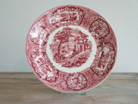 Petrus Regout decor Oriental rood Sierbord Bord 23 cm